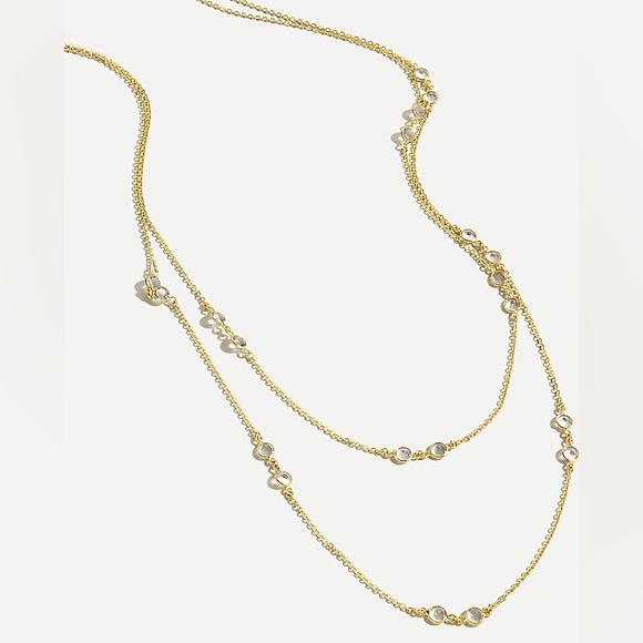 J Crew Double Strand Delicate Gem necklace. - Picture 5 of 6